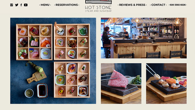 restaurant website designer london