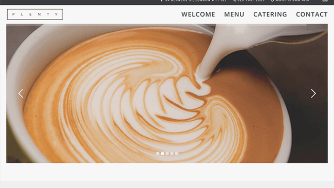 coffee shop website designer london